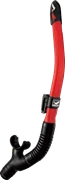 GULL Canal Dry SP Black Silicon Snorkel- Paradiso Red